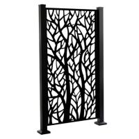 Contemporary Aluminium Black Fence Garden Holes Privacy Fence Panels
