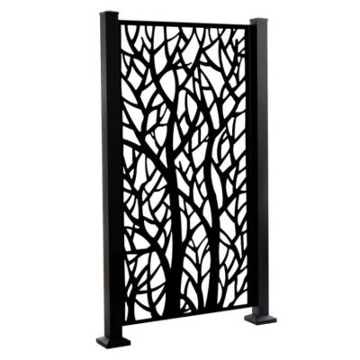 Contemporary Aluminium Black Fence Garden Holes Privacy Fence Panels