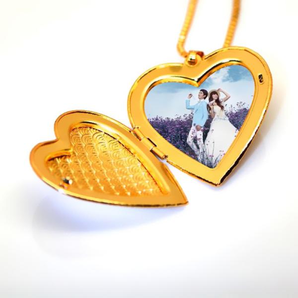 Locket Pendants jewelry classic heart-shaped box pendan 18k gold plating jewelry
