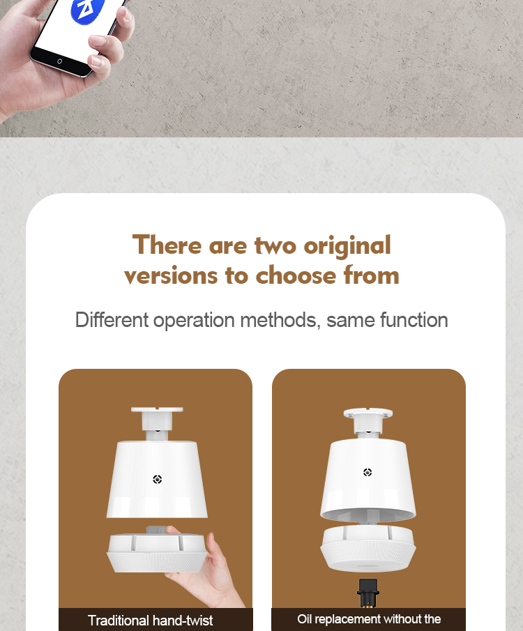 Household and Commercial Low Noise Smart Ceiling Aroma Fragrance Diffuser with English Operating Language