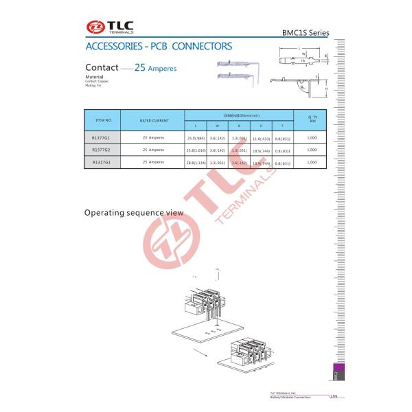 Single Pole Connectors Grounding Type BMC1s Series Housing 10 Ampers
