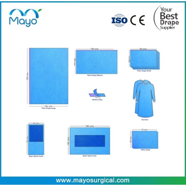 Sterile Basic Surgical Pack with reinforced drape and Gown
