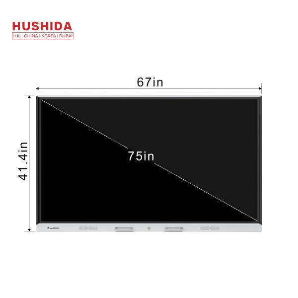 HUSHIDA 75inch H2 Series Infrared Touch Screen Interactive Whiteboard Dual System Smartboard