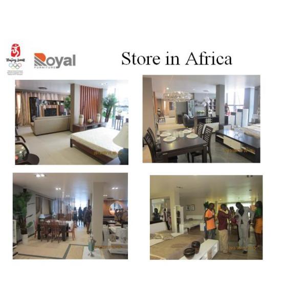 Light Walnut Color Simple Bedroom Sets Eco - Friendly MDF With Melamine Material