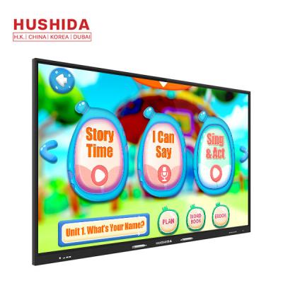 HUSHIDA logiciel interactif de tableau blanc de moniteur libre de stylo d'écran tactile d'application d'école de 75 pouces