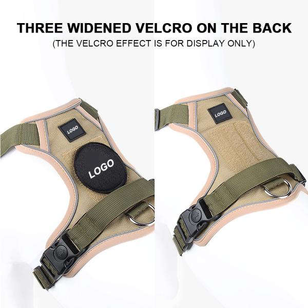 Reflective Breathable No Pull Dog Vest Harness Black Oxford Cloth