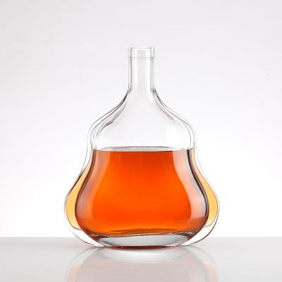 Aluminum Plastic PP Collar Customized Sealing Type 500ml 700ml Whiskey Glass Bottle
