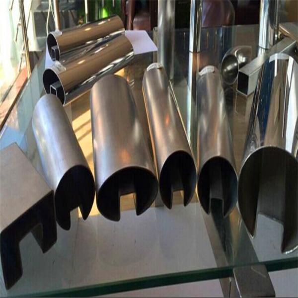 high quality 304 316 stainless steel round slotted tube and SS pipe for glass railing