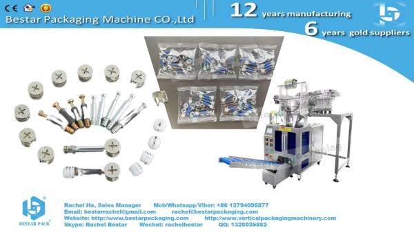 Bestar counting packing machine with single hopper, 2pcs iron nails per bag