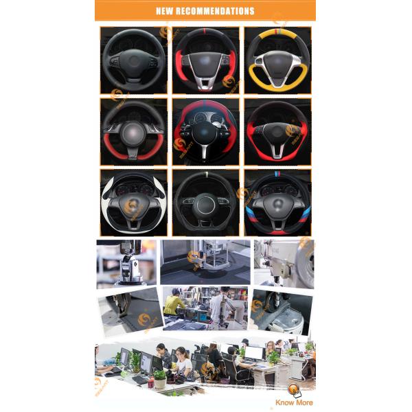 Black Leather Custom Steering Wheel Covers For Cars for Volvo S40 V50 S80 XC60 XC70 V70 C70 XC90 S60 V40 V60