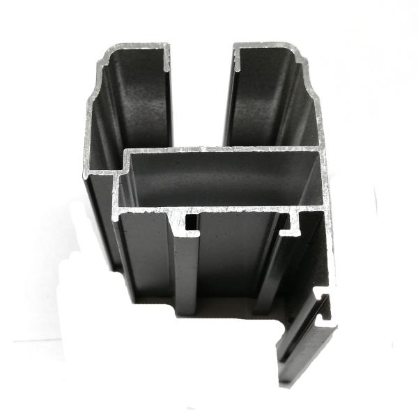 6063 Grey Powder Coated Aluminium Door Profiles Structure Extrusion Frame