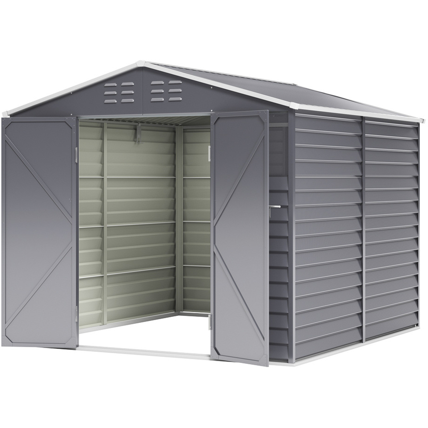 43kg AJUNION Metal Garden House Storage Building Shed Waterproof and Durable Solution