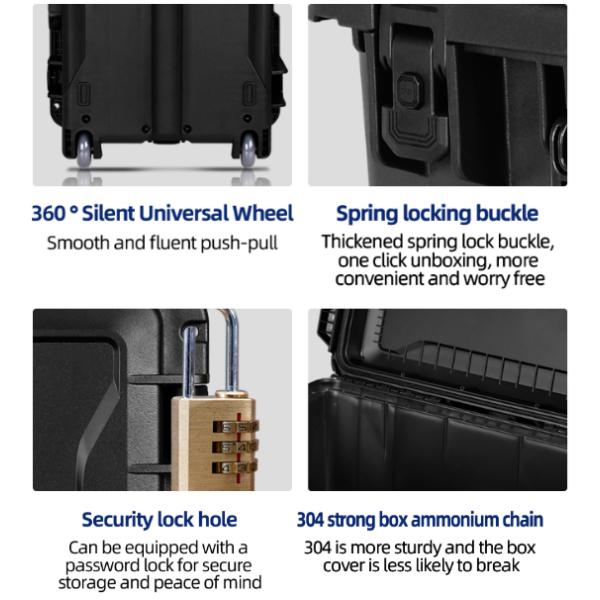 Maleta rígida estanca IP67 personalizada de 590x420x290mm para herramientas OEM ODM