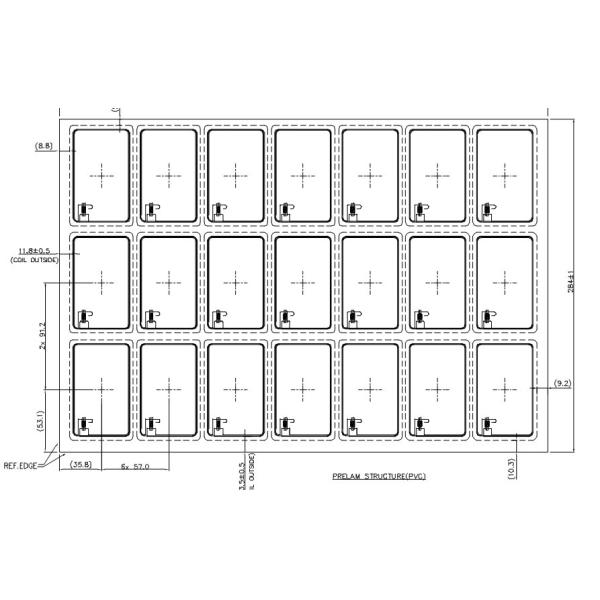PVC RFID Inlay Sheet 13.56MHZ HF Contactless RFID Prelam For PVC Card