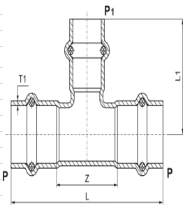 Round Head Stainless Steel Tee Tube Connector Pipe Connector Coupling