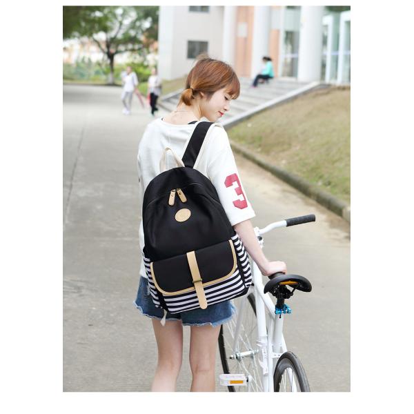 A lot of fashiona Canvas stripe School bags