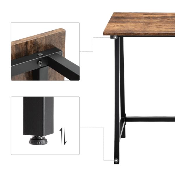 FSC Nordic Office Computer Desk Industrial Writing Table Wood Metal