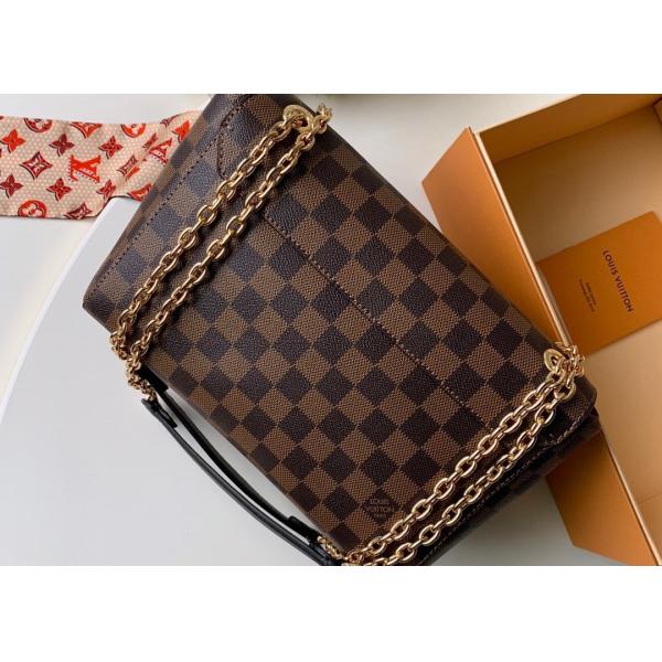 M40108 M40109 M401130 M40312 Damier Ebene Carvas And Soft Cowhide With Unique Design Chain Cross-Body Bag