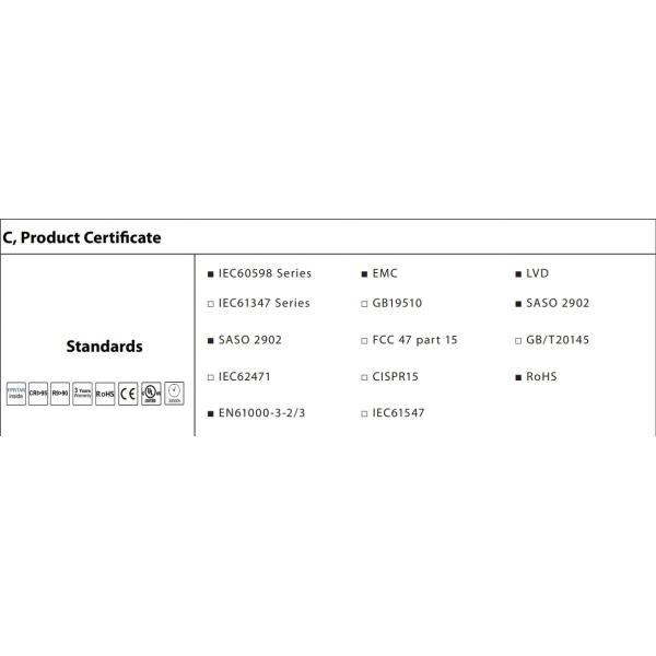 48W IP65 LED Down Light 3 Years Warranty 100lm/W 15°/24°/38°/60° White/Black Optional Recessed For Warehouse