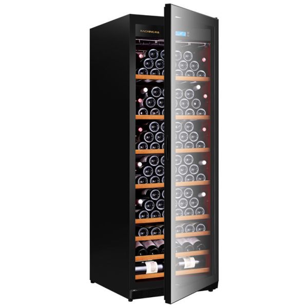 Kitchen Wine Cooler Refrigerator with Digital Temperature Control and 180-bottle Capacity Double-pane Tempered Glass Door