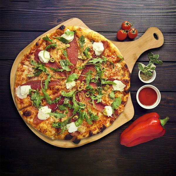 Доска сыра пиццы разделочной доски домашней кухни бамбуковая для плодов испечет