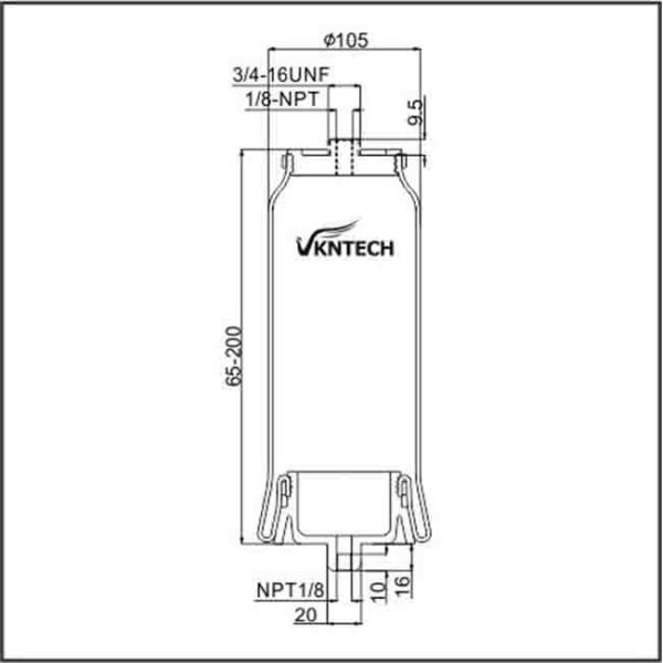 Задняя воздушная подвеска пружина для американского прицепа грузовика VKTECH 1S4067
