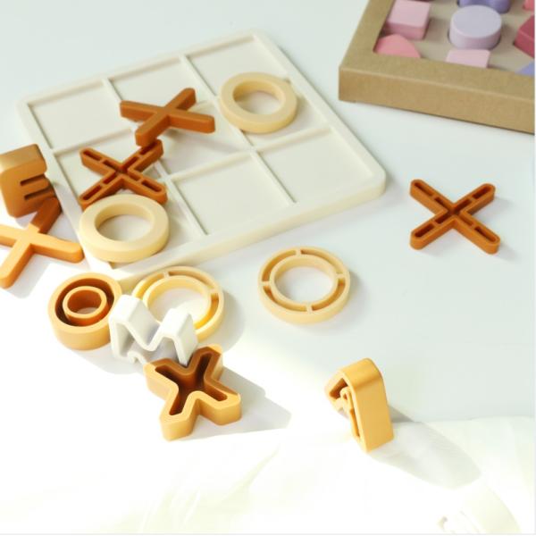 Wholesale Full Silicone XO Puzzles Custom Logo Brand Baby Educational Silicone Puzzle Toys