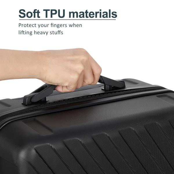 Durable Silent Wheels 5 Piece Luggage Set Hard Shell 12/14/20/24/28