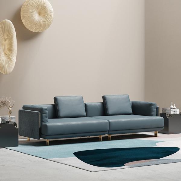 Modern Luxury Hotel Reception Sofa Solid Wood Frame Negotiation Sofa