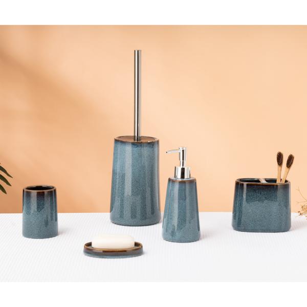 Premium Ceramic Bathroom Accessories Set Foam Dispenser Soap Dispenser Toothbrush Holder