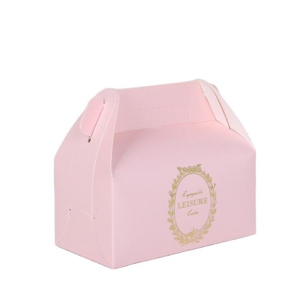 Gift Pastry Cake Box Packaging Biodegradable Green White Tall Mini Wedding Baking