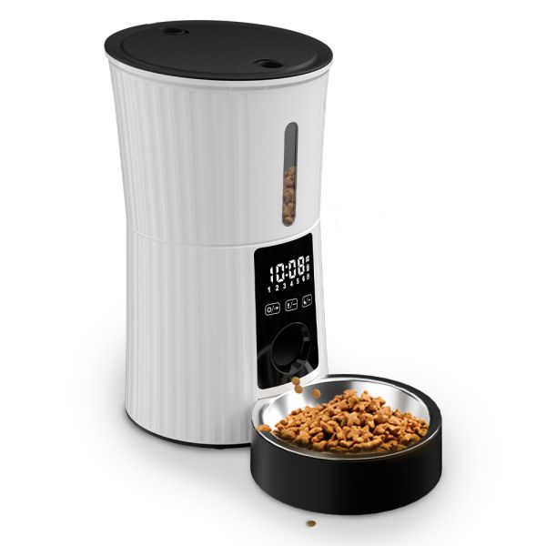 Smart Automatic Stainless Steel & Plastic Eco-Friendly Pet Food Dispenser for Dogs Remote Control Timed Dog Food Feeder