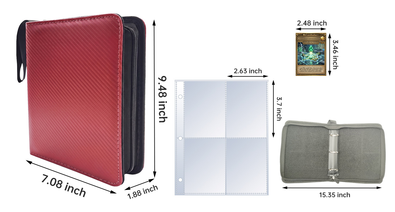 Custom 3-Ring Card Binder for Trading Card Collections Large Capacity Storage