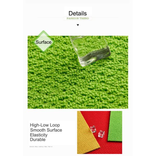 Total Thickness 9.5mm Self Adhesive Carpet Tiles for Center Rug in Children's Room
