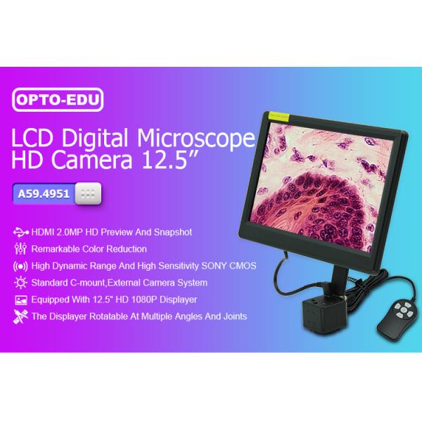 Los accesorios 12,5 del microscopio A59.4951 avanzan lentamente la cámara 1080p del microscopio del Lcd Digital