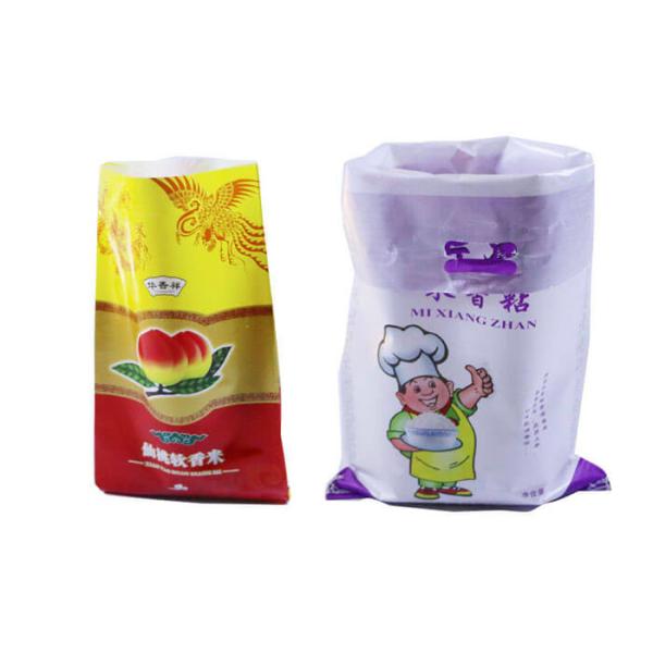 Double Sides Printed Pp Woven Sack Bags For Com Starch / Plastic Resin