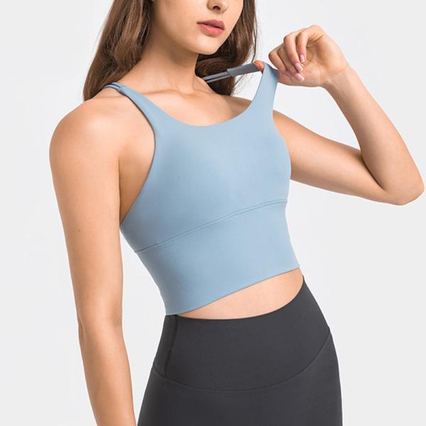 Parte superior Strappy da ioga de Criss Back Workout Padded Wireless dos sutiãs dos esportes das mulheres da ioga