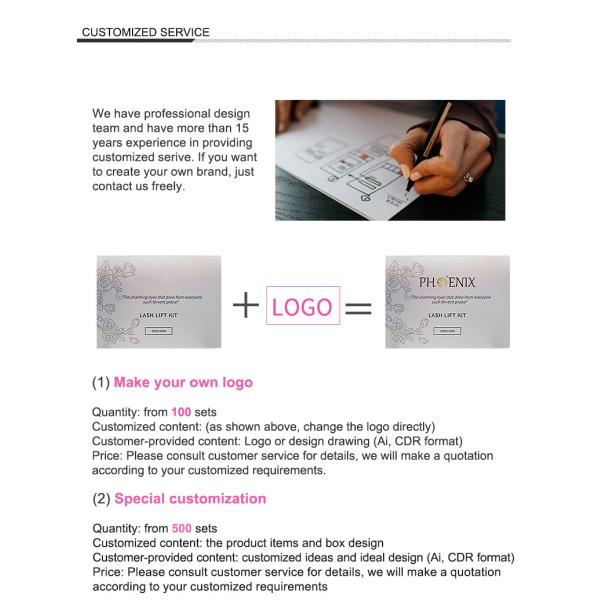 Kit higiénico de elevación de pestañas DIY con esencia de cuidado posterior de elevación de pestañas