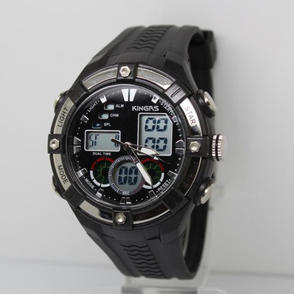 Dual time analog waterproof mens digital watches , fashion digital sports watch OEM