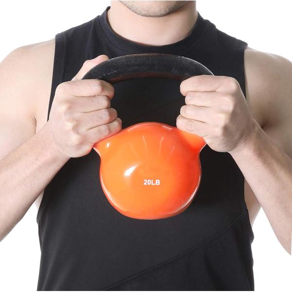 Vinyl Coated Gym Kettlebell 24 Kgfor Cross Training Swings Body Workout