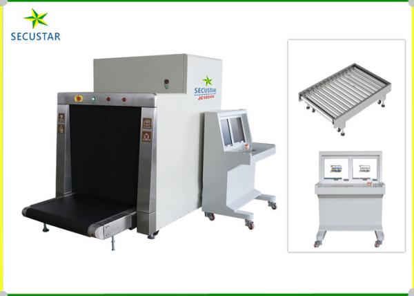 100100 Tunnel Size Conveyor Cargo X Ray Scanners With Control Desk In Express Warehouse