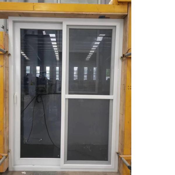 White PVC UPVC Sliding Doors Sound Insulation Tempered Glass Sliding Door