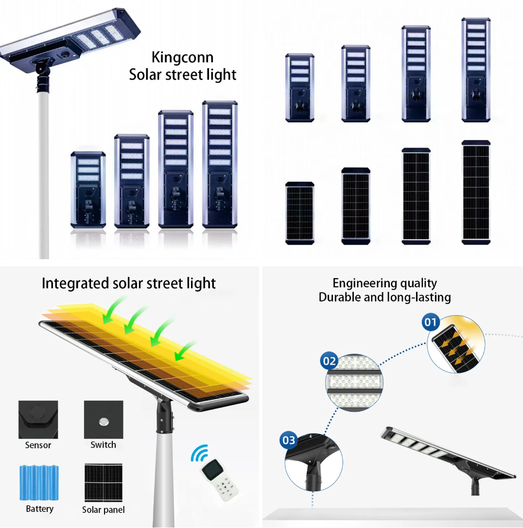 Integrated Solar Street Lamp Solar Integrated Street Light Solar Street Light Integrated For CX-100W 200W 300W 400W