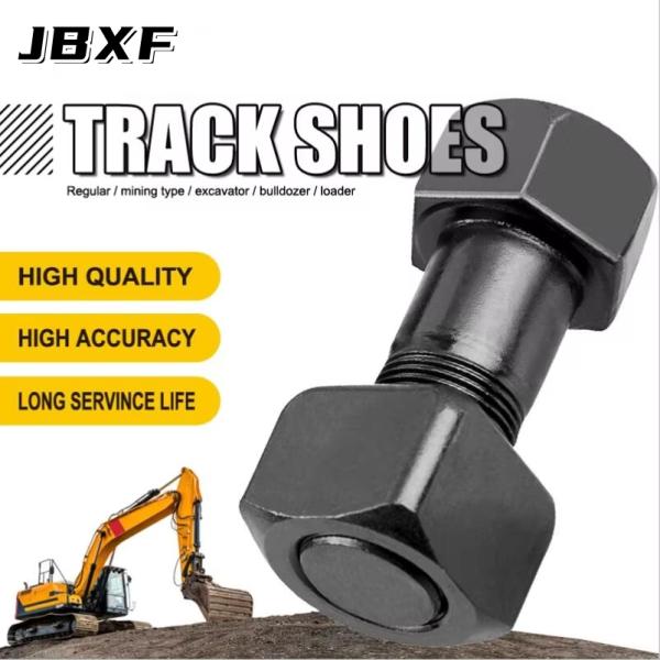 M8-M36 Bolt et écrous de chaussure de piste en acier au carbone Punch chaud Punch froid avec traitement de surface d'oxyde noir