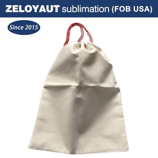 Zeloyaut  Factory Wholesale Sublimation Christmas Blanks Linen Santa Sack Christmas Bag Large Capacity High Quality Santa Sack