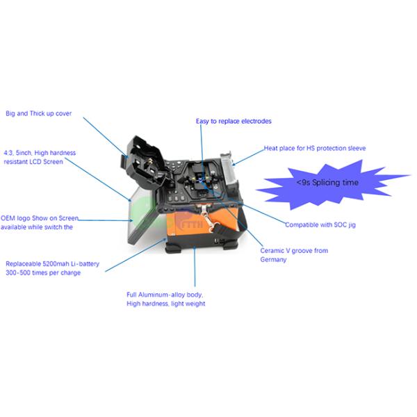 Indoor Cable Fiber Optic Tools , FTTH High Precision Fiber Optic Splicing Machine