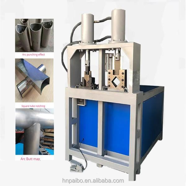 Hydraulic Pipe Angle Pre-Punching Machine for Steel Punching Holes Design 60T Weight