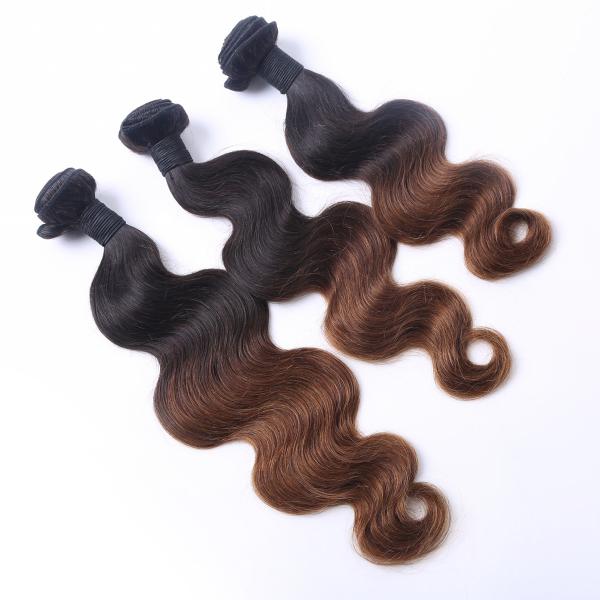 Hot Sale Ombre 1B/30 Body Wave Hair Weft /Hiar Weave Virgin Indian Human Hair