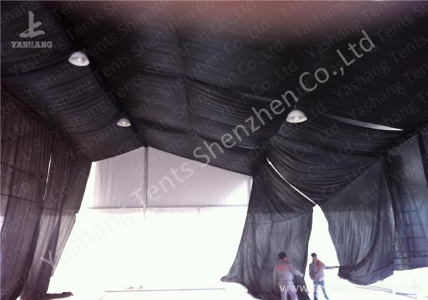Luxury Linings Decorated Fabric 20x20 party tent With Sidewalls , Aluminum Frame Marquee