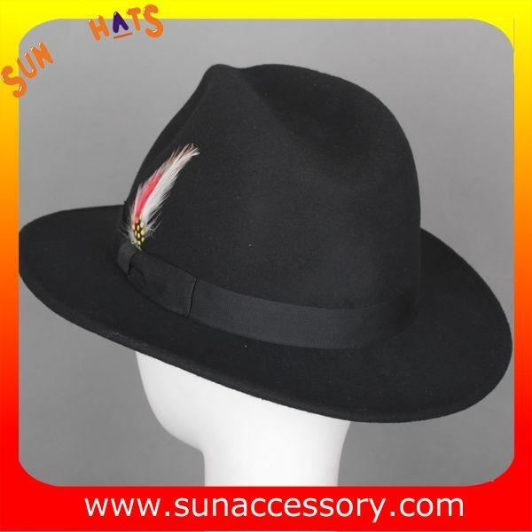 0070371 Sun Accessory customized  winter wool felt fashion style fedora  hats  ,men hats and caps wholesaling